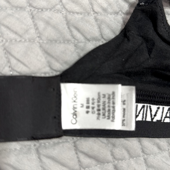 Calvin Klein Archive Logo Lined Bralette Size M - Picture 3 of 5